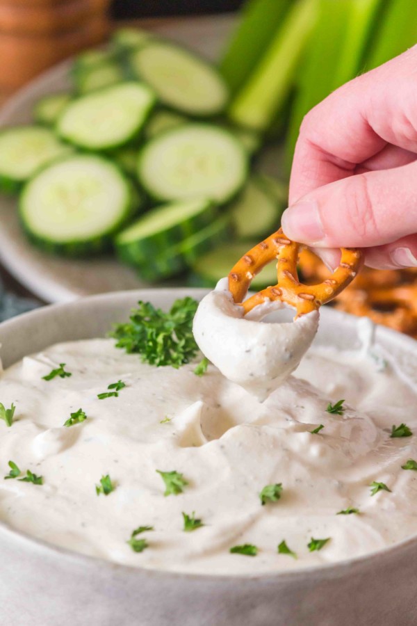 cottage cheese ranch dip high protein dip