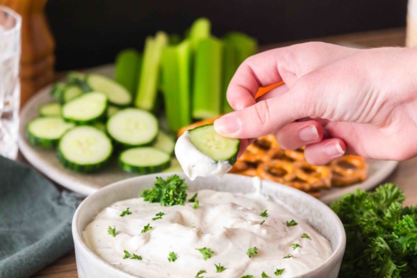 cottage cheese ranch dip high protein dip