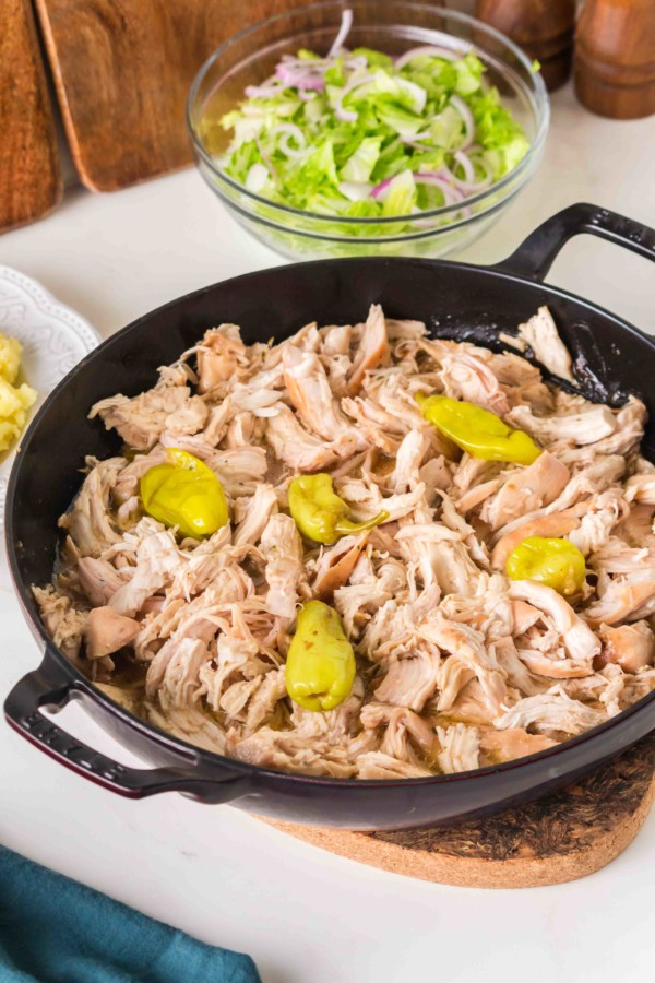 Smoked Mississippi Chicken Recipe (Pellet Grill Method) shredded chicken